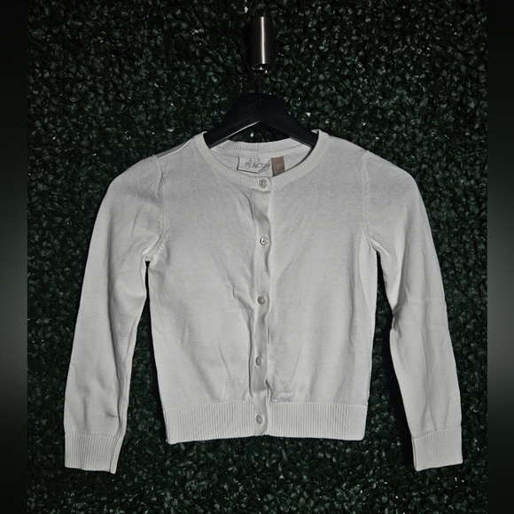 Place White Kids Cardigan Sweater - Picture 1 of 4